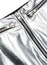 Detail View - Click To Enlarge - PHILOSOPHY DI LORENZO SERAFINI - Metallic faux leather zip waist pencil skirt