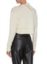 Back View - Click To Enlarge - PHILOSOPHY DI LORENZO SERAFINI - Cropped roll neck zip shoulder pipe seam knit top
