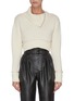 Main View - Click To Enlarge - PHILOSOPHY DI LORENZO SERAFINI - Cropped roll neck zip shoulder pipe seam knit top