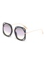 Main View - Click To Enlarge - DIOR - 'Dior Direction' cutout acetate rim metal geometric frame sunglasses