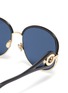 Detail View - Click To Enlarge - DIOR - 'Dior New Volute' cutout metal rim acetate round sunglasses