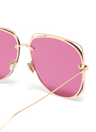 Detail View - Click To Enlarge - DIOR - 'Dior Stellaire 6' cutout metal geometric frame sunglasses