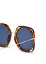 Detail View - Click To Enlarge - DIOR - 'Dior Direction' cutout acetate rim metal geometric frame sunglasses