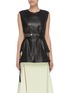 Main View - Click To Enlarge - ELLERY - 'Bernardo' belted heart cutout faux leather top