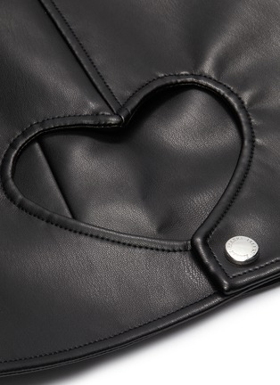  - ELLERY - 'Boyd' cutout heart faux leather mock wrap skirt