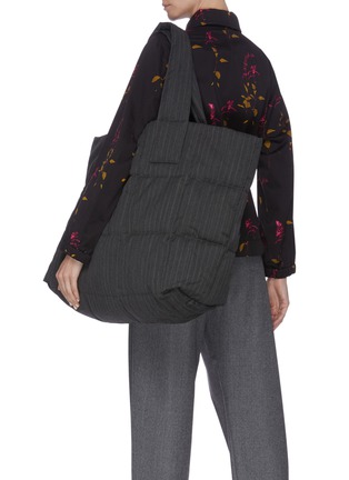 Figure View - Click To Enlarge - DRIES VAN NOTEN - Quilted pin-stripe tote bag