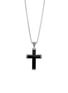 Detail View - Click To Enlarge - JOHN HARDY - 'Classic Chain' black jade sterling silver cross pendant necklace
