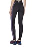 Back View - Click To Enlarge - NAGNATA - 'Laya' houndstooth check jacquard stripe outseam performance leggings