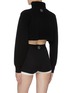 Back View - Click To Enlarge - NAGNATA - Organic cotton rib knit cropped high neck sweater
