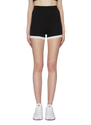 Main View - Click To Enlarge - NAGNATA - 'Yoni' contrast cuff performance shorts