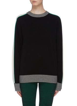 Main View - Click To Enlarge - NAGNATA - Stripe sleeve sweater