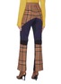Back View - Click To Enlarge - TOGA ARCHIVES - Colourblock wool check plaid pants