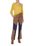 Figure View - Click To Enlarge - TOGA ARCHIVES - Colourblock wool check plaid pants