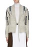 Main View - Click To Enlarge - TOGA ARCHIVES - Patchwork trim cable knit cardigan