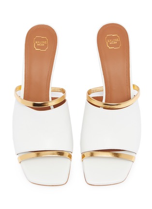 Detail View - Click To Enlarge - MALONE SOULIERS - 'Demi' metalic strap leather sandals
