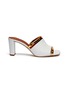 Main View - Click To Enlarge - MALONE SOULIERS - 'Demi' metalic strap leather sandals