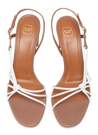 Detail View - Click To Enlarge - MALONE SOULIERS - 'Binette' knotted strappy slingback leather sandals