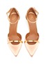 Detail View - Click To Enlarge - MALONE SOULIERS - 'Booboo' ankle strap satin pumps