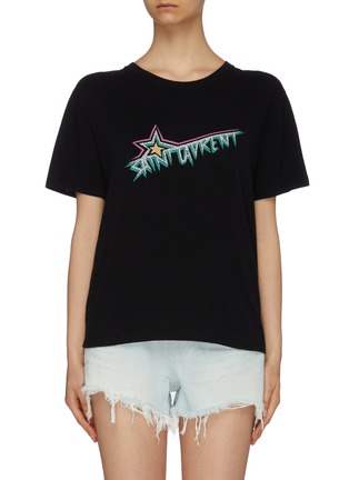 Main View - Click To Enlarge - SAINT LAURENT - 'Saint Laurent Star' print T-shirt