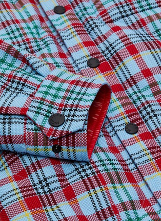  - MONCLER - 'Briere' quilted check plaid shirt jacket