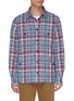 Main View - Click To Enlarge - MONCLER - 'Briere' quilted check plaid shirt jacket