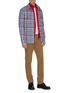 Figure View - Click To Enlarge - MONCLER - 'Briere' quilted check plaid shirt jacket