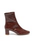 Main View - Click To Enlarge - BY FAR - 'Sofia' croc embossed leather ankle boots