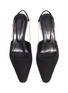 Detail View - Click To Enlarge - BY FAR - 'Gabriella' suede chain slingback pumps