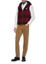 Figure View - Click To Enlarge - MONCLER - 'Thoul' reversible quilted padded tartan plaid hooded gilet