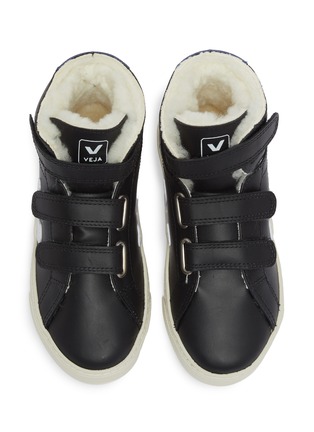 Figure View - Click To Enlarge - VEJA - 'Esplar Mid' shearling insole suede kids sneakers