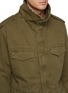 Detail View - Click To Enlarge - SAINT LAURENT - Detachable hood logo patch military jacket
