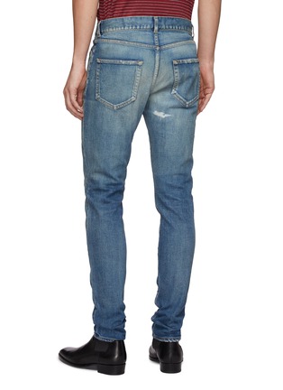 Back View - Click To Enlarge - SAINT LAURENT - Ripped skinny fit jeans