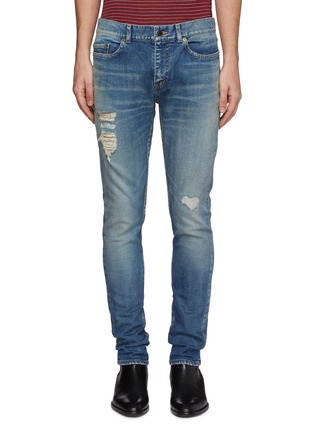 Main View - Click To Enlarge - SAINT LAURENT - Ripped skinny fit jeans