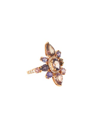 Main View - Click To Enlarge - XIAO WANG - 'Galaxy' diamond sapphire 18k rose gold ring