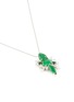 Detail View - Click To Enlarge - XIAO WANG - 'Galaxy' diamond jadeite 18k white gold pendant necklace