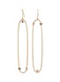 Main View - Click To Enlarge - XIAO WANG - 'Gravity' diamond 14k yellow gold mismatched oval hoop earrings