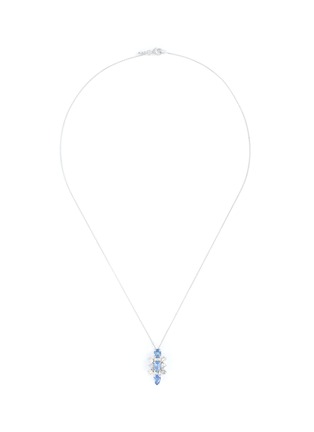Main View - Click To Enlarge - XIAO WANG - 'Galaxy' diamond sapphire 18k white gold pendant necklace