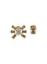 Main View - Click To Enlarge - XIAO WANG - 'Galaxy' diamond 18k yellow gold mismatched stud earrings
