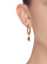 Figure View - Click To Enlarge - W. BRITT - Single mother of pearl charm hoop earring