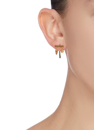 Figure View - Click To Enlarge - W. BRITT - 'A New World' charm bar stud earrings