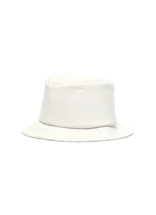 Figure View - Click To Enlarge - GIGI BURRIS MILLINERY - Leather bucket hat