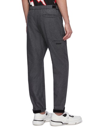 Back View - Click To Enlarge - PRADA - Rubberised logo cuff track pants