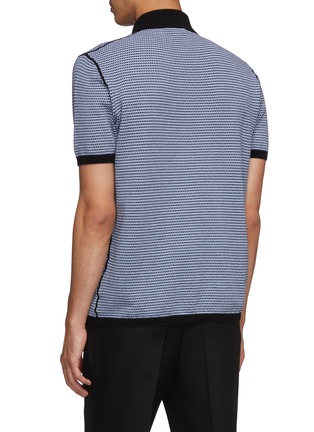 Back View - Click To Enlarge - PRADA - Chest pocket knit polo shirt