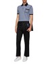 Figure View - Click To Enlarge - PRADA - Chest pocket knit polo shirt