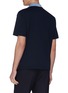 Back View - Click To Enlarge - PRADA - Contrast collar panelled nylon polo shirt