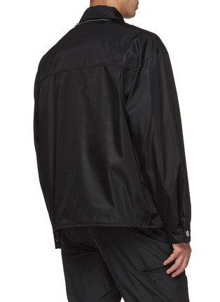 Back View - Click To Enlarge - PRADA - Retractable hood logo plate coach jacket