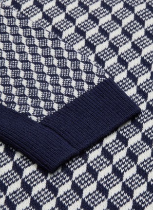 - PRADA - Geometric intarsia virgin wool-cashmere sweater