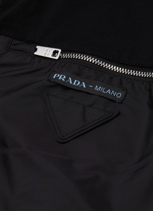  - PRADA - Contrast panel patchwork hooded jacket