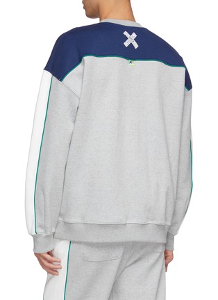 Back View - Click To Enlarge - MAISON KITSUNÉ - x ADER error logo colourblock sweatshirt