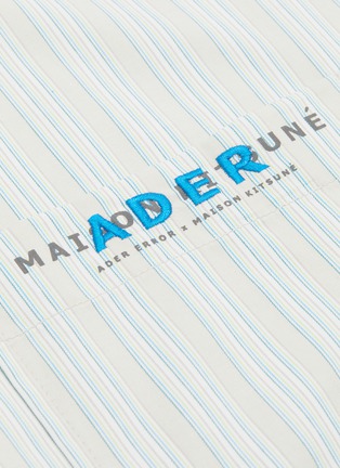  - MAISON KITSUNÉ - x ADER error logo chest pocket stripe shirt